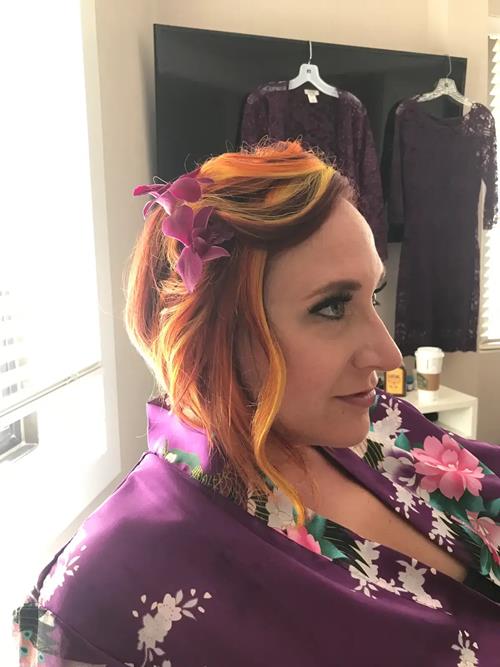 Hair Extensions photo, Denver Colorado. Wedding hair for days. This is actually one of my best frien(..)